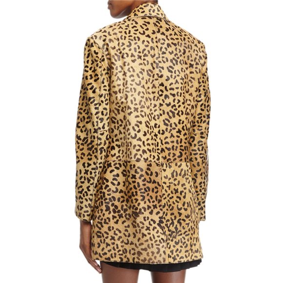 NWT $1600 MCQ BY ALEXANDER MCQUEEN LEOPARD CALF HAIR COAT SIZE IT 38 US 4 - Picture 5 of 10